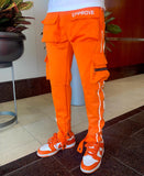 'ORANGE GLOW' CARGO PANTS (ORANGE)