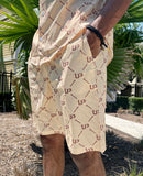 MONOGRAM SUMMER SET (CREAM & BROWN)