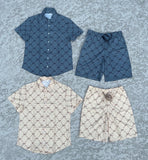 MONOGRAM SUMMER SET (CREAM & BROWN)