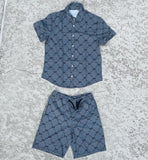 MONOGRAM SUMMER SET (GREY & BLACK)