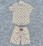 MONOGRAM SUMMER SET (CREAM & BROWN)