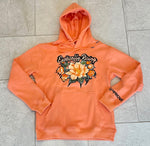 'EXOTICALLY RISING' CORAL HOODIE